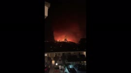 US: Brush Fire Erupts At TV Hill In Santa Barbara, CA
