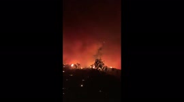 Newsflare Edit - US: Brush Fire Erupts At TV Hill In Santa Barbara, CA