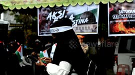 Indonesian Muslims hold solidarity protest for Palestinians