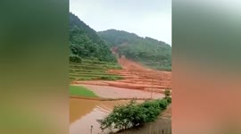 Over 200 villagers evacuated as dam failure caused by landslide in southern China