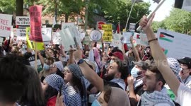 Protest outside the Israeli embassy in Washington, D.C.