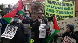 London anti-Zionist groups demonstrate in support of Palestine outside Israeli diplomat, Tzipi Hotovely's residence