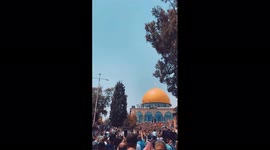 Palestinians Gather At Al-Aqsa Mosque In Jerusalem Celebrating A Ceasefire 2