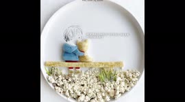 My beloved teddy bear food art/ Teddy bear food art/ Creative food for kid