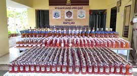 Authorities in India seize illicit alcohol worth $1,704 in a crackdown against smugglers