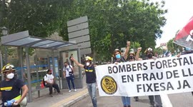 Manifestación en Madrid de trabajadores temporales públicos para exigir una ley que garantice la estabilidad   del personal en abuso de temporalidad para cumplir con la norma europea.