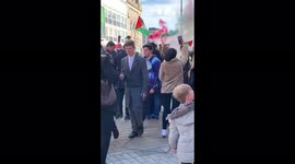 Protests for Hamas on the central streets of Leeds