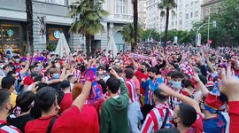 Atletico Madrid supporters celebrated long into the night after seeing their team win La Liga title in Madrid on 22nd May, 2021.