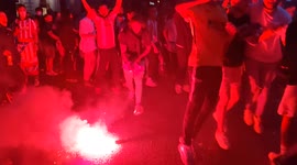 Atletico Madrid fans party in streets of capital after La Liga win despite coronavirus concerns