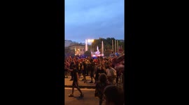 ATLÉTICO DE MADRID FANS CELEBRATE THEIR 2020-2021 CHAMPIONSHIP IN PLAZA DE NEPTUNO