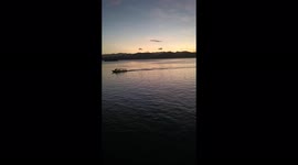 Very nice sunset along the coast