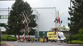Animal rights protesters threaten McDonald's restaurants by blockading supply centres