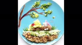 BFF/ Winnie the Pooh food art/ Winnie and friend/ Disney food art