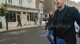 Tommy Robinson leaves pro Israel protest, London, and shares his thoughts