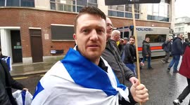 EDL founder Tommy Robinson attends London pro-Israel demo 'to show solidarity with Jewish people'