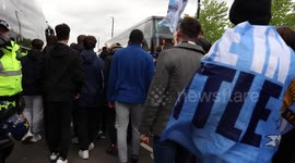 Man City fans sing 'Who the f*** are Man Utd?' outside Etihad ahead of final home game of the season
