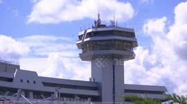 Footage from Minsk National Airport, Belarus