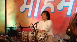 Internationally renowned musician Ustad Zakir Hussain performing a unique masterpiece of Tabla