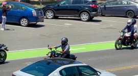100’s of Motorcyclists cruise LA this weekend. The Motorcyclist dressed in business suites, Elvis outfits, and variety of bizarre out fits.