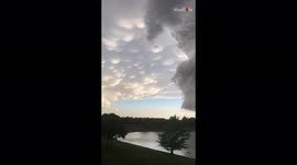 'Mammatus Clouds & Rotating Supercell Populate the Skies of Lubbock, Texas'