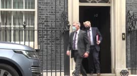 UK PM Boris Johnson leaves for parliament as former advisor slams his government