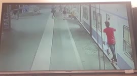 Home Guard personnel saves child from getting crushed beneath train in western India