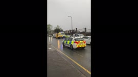 Man traps leg on building site as major emergency services response is instigated