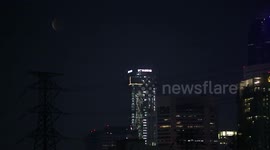 Lunar eclipse in Jakarta, Indonesia