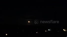 Super blood moon in Gomel, Belarus