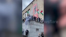 Palestinians celebrate after Israel ceasefire