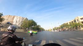 Shocking footage shows taxi crashing into motorcyclist