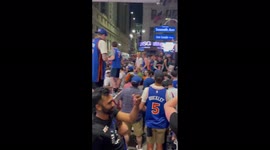 New York Knicks fans revel in masses in Manhattan following first playoff win in eight years