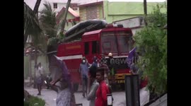 Heavy downpours lashed the Kanniyakumari district of South India
