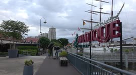 Thai riverfront shopping mall deserted as Covid-19 outbreak continues