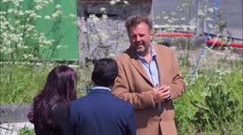 TV presenter Martin Roberts filming Homes under the Hammer in Kent, UK