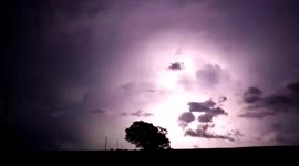 Watch an incredible lightning show over the skies of Kansas as huge spring storm strikes