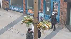 Brutal fight between elderly men in London sees knockout and blood splattered across floor