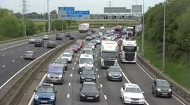 Southbound M5 traffic congestion causes long delays as bank holiday getaway begins in earnest