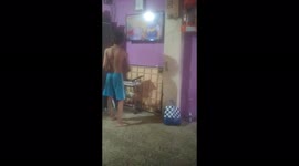 Mihir Watching  cartoon