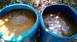 Police officials destroy illicit liquor in southern India