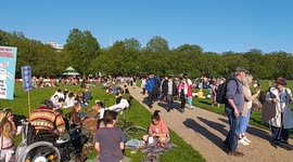 Anti lockdown protesters head to Hyde park for mini festival