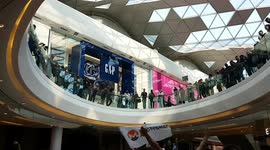 Anti-lockdown protesters take over Westfield London shopping centre