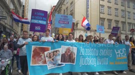 Pro-life protesters demonstrate in Croatia, a country where abortion care isn't always guaranteed