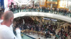 29th May, London Protest, Westfields Shopping Center - protesters occupy middle of building