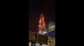 The Dubai Mall fireworks display New Year’s Eve. Welcoming year 2021.