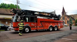 Dramatic Townhome fire South Poplar Street, Mount Carmel, Pa