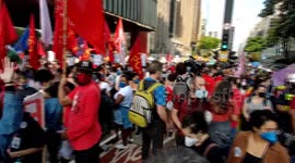Thousands Protest In Sao Paulo, Brazil Against President Bolsonaro's Covid Response