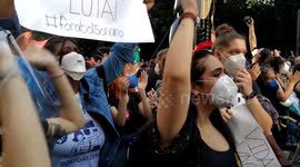 Tens of thousands of Brazilians march in Sao Paulo, Brazil