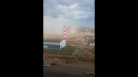 A woman was swept away along with a tent due to a gust of wind in Moscow