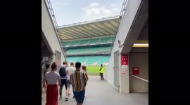 Rugby Stadium transformed Into walk-In COVID-19 Vaccination Center In London